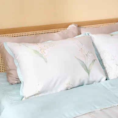 Bộ chăn ga phủ sợi gỗ thiên nhiên Amando Jamila 5 chi tiết LC009 - Ảnh 7