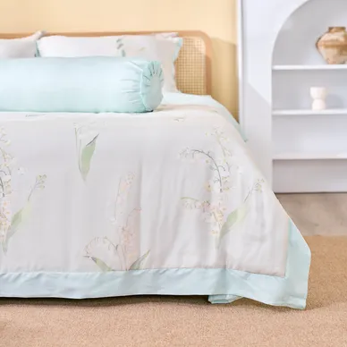 Bộ chăn ga phủ sợi gỗ thiên nhiên Amando Jamila 5 chi tiết LC009 - Ảnh 5