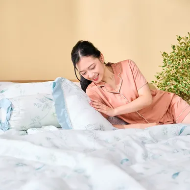 Bộ chăn ga chun sợi gỗ thiên nhiên Amando Jamila 5 chi tiết LC011 - Ảnh 11