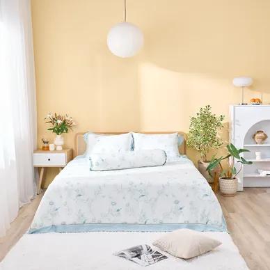 Bộ chăn ga chun sợi gỗ thiên nhiên Amando Jamila 5 chi tiết LC011 - Ảnh 3