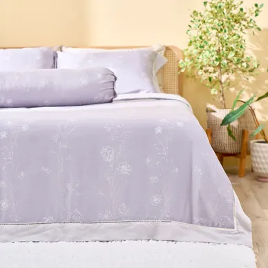 Bộ chăn ga chun sợi gỗ thiên nhiên Amando Jamila 5 chi tiết LC012 - Ảnh 5