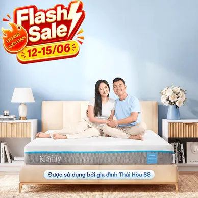 [BST Ngủ Mát] Nệm foam iComfy Coolax đa tầng thoáng mát, massage thư giãn dày 15cm - Ảnh 2