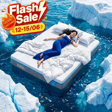 [BST Ngủ Mát] Nệm foam iComfy Coolax Mát Sâu Đa Tầng Massage Dày 15cm - Ảnh 3