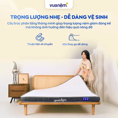 Nệm cao su đa tầng Goodnight Latex Hybrid (Rena) vững chắc, thông thoáng dày 10cm - Ảnh 9