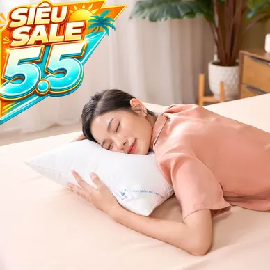 Gối lông vũ nhân tạo Goodnight Mochi siêu êm chuẩn khách sạn 5 sao - Thumbnail