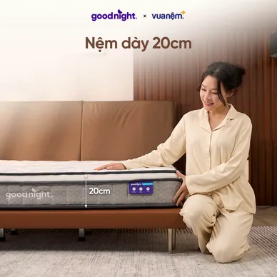 Nệm lò xo Goodnight SleepWave Hybrid (Sleep Wave 4.0) giảm tiếng ồn dày 20cm - Ảnh 6