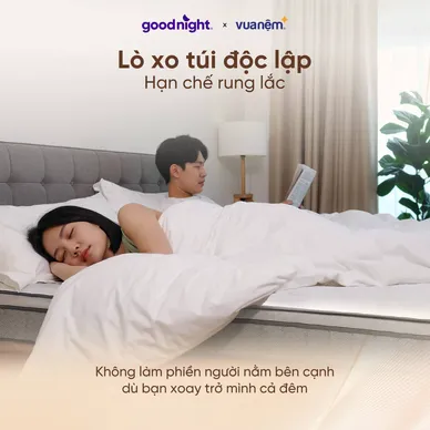 Nệm lò xo Goodnight SleepWave Hybrid (Sleep Wave 4.0) giảm tiếng ồn dày 20cm - Ảnh 13