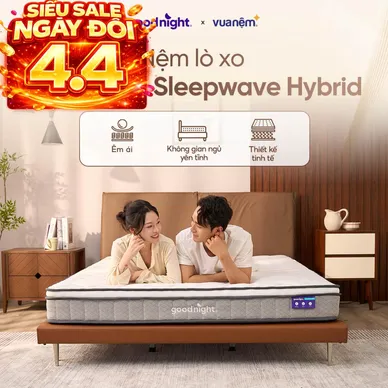 Nệm lò xo Goodnight SleepWave Hybrid (Sleep Wave 4.0) giảm tiếng ồn dày 20cm - Ảnh 11