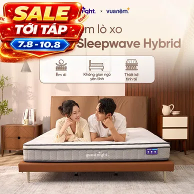 Nệm lò xo Goodnight SleepWave Hybrid (Sleep Wave 4.0) giảm tiếng ồn dày 20cm - Ảnh 10