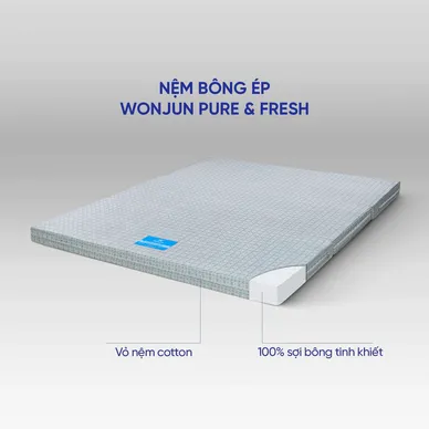 Nệm bông ép Wonjun Pure & Fresh dày 5/9cm gấp 3 - Ảnh 10