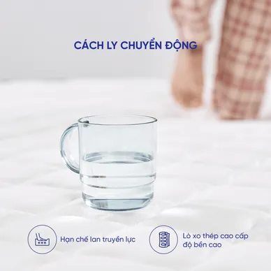 Nệm lò xo Dream Spring cách ly chuyển động dày 25cm (hàng xả) - Ảnh 8