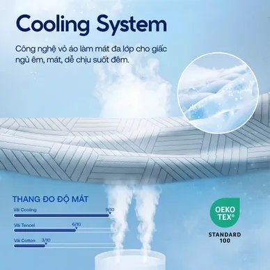 [BST Ngủ Mát] Nệm foam iComfy Coolax Plus Băng Lạnh Đa Tầng Dày 20cm - Ảnh 4