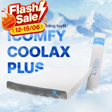 [BST Ngủ Mát] Nệm foam iComfy Coolax Plus Băng Lạnh Đa Tầng Dày 20cm - Ảnh 2