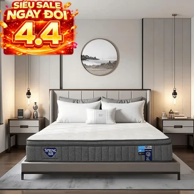 Nệm lò xo Spring Air Back Supporter Firm Cool nâng đỡ làm mát dày 26cm - Ảnh 2