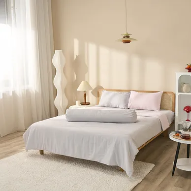 Bộ ga chun tencel Amando Celia 5 chi tiết màu trơn tinh tế - Ảnh 15