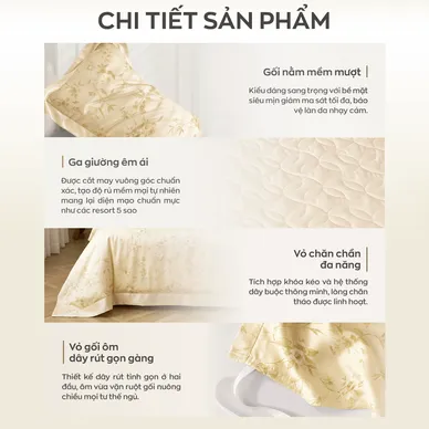 Bộ ga phủ + chăn chần Amando Wellness Tencel Luxe - Ảnh 5