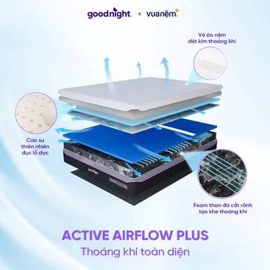 Nệm foam công nghệ Đức Goodnight Active Hybrid dày 20cm - Ảnh 4