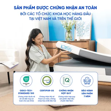 Nệm foam iComfy Fold 3.0 gấp 3 dày 10cm - Ảnh 11