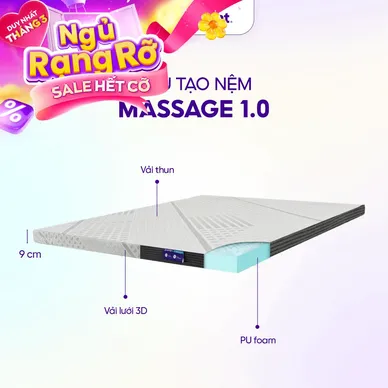 Nệm Foam Goodnight Massage 1.0 - Ảnh 2