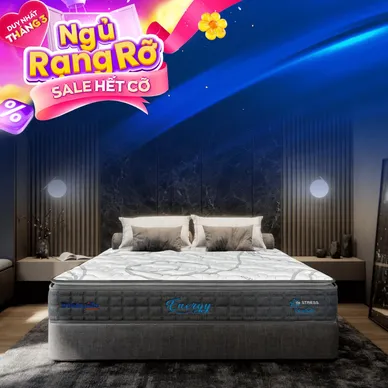 Nệm lò xo Dunlopillo de.Stress Energy công nghệ cách ly chuyển động - Ảnh 2