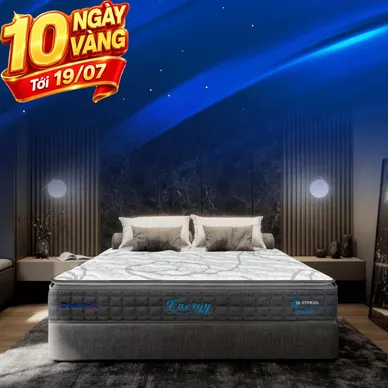Nệm lò xo Dunlopillo de.Stress Energy công nghệ cách ly chuyển động - Ảnh 2