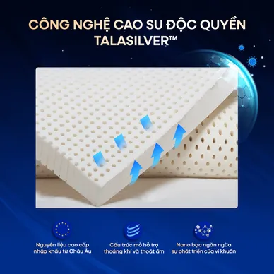 Nệm lò xo Dunlopillo de.Stress Energy công nghệ cách ly chuyển động - Ảnh 6