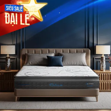 Nệm lò xo Dunlopillo de.Stress Release túi độc lập phân 5 vùng nâng đỡ chuyên sâu - Ảnh 2