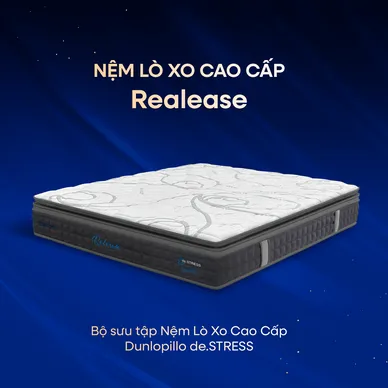 Nệm lò xo Dunlopillo de.Stress Release túi độc lập phân 5 vùng nâng đỡ chuyên sâu - Ảnh 4