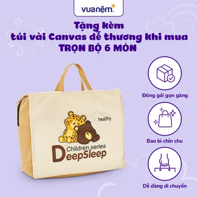 Bộ tấm trải trẻ em đi học Goodnight Deepsleep Thỏ TC002 - Ảnh 7