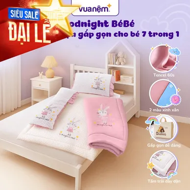 Bộ tấm trải trẻ em đi học Goodnight Deepsleep Thỏ TC002 - Ảnh 2