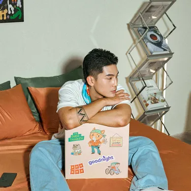 Khăn Goodnight Bandana lụa latin phiên bản linh vật - Ảnh 12