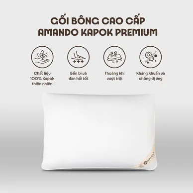 Gối bông Amando Kapok Premium - Ảnh 18