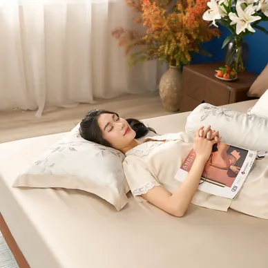 Bộ ga chun Amando Wellness Tencel Luxe họa tiết - Ảnh 7