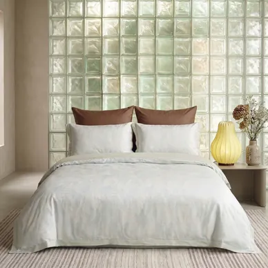 Vỏ chăn chần Tencel 60S họa tiết tinh tế - Amando Wellness Tencel Luxe - Ảnh 3