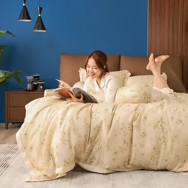 Vỏ chăn chần Tencel 60S họa tiết tinh tế - Amando Wellness Tencel Luxe - Ảnh 17