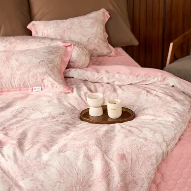 Vỏ chăn chần Tencel 60S họa tiết tinh tế - Amando Wellness Tencel Luxe - Ảnh 2