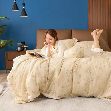 Vỏ chăn chần Tencel 60S họa tiết tinh tế - Amando Wellness Tencel Luxe - Ảnh 16