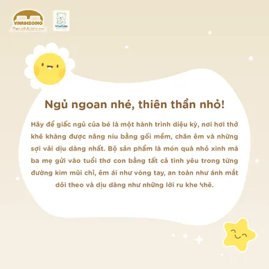 Bộ chăn gối Vinacubs Cotton Baby - Ảnh 3