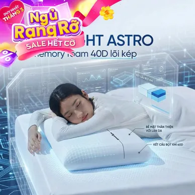 Gối ngủ sâu Memory foam 40D Goodnight Astro lõi kép - Ảnh 2
