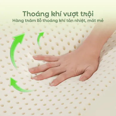 Gối cao su Gummi Ema giảm đau mỏi cổ vai gáy, thiết kế 2 đầu thích hợp cho cả nam và nữ, kích thước 40*60 - Ảnh 4