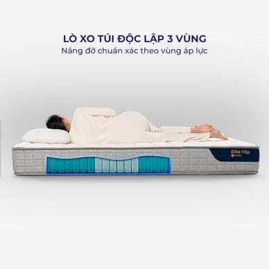 [SẢN PHẨM MỚI] Nệm lò xo Amando Elite Flip túi độc lập thiết kế 2 mặt linh hoạt dày 24cm - Ảnh 10
