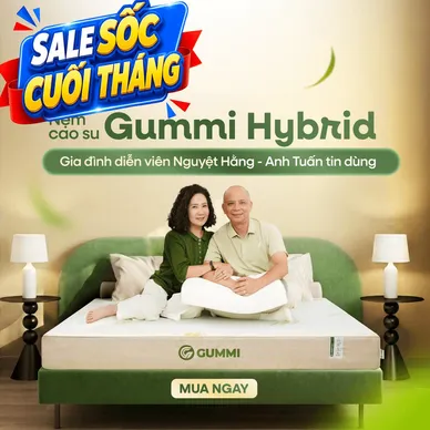 Nệm cao su Gummi Hybrid - công nghệ đa tầng, gấp 2 kháng khuẩn, siêu thoáng mát - Ảnh 2