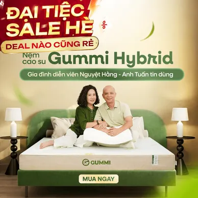Nệm cao su Gummi Hybrid - công nghệ đa tầng, gấp 2 kháng khuẩn, siêu thoáng mát - Ảnh 2