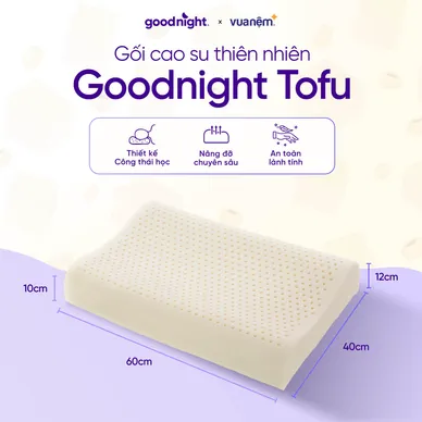 Gối cao su thiên nhiên công thái học Goodnight Tofu - Ảnh 2