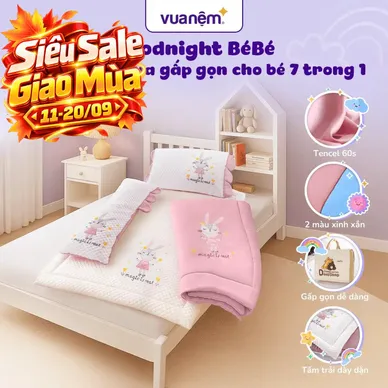 Bộ tấm trải trẻ em đi học Goodnight Bebé - Ảnh 2