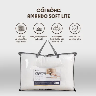 Gối bông Amando Soft Lite - Ảnh 2