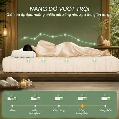 Nệm cao su cân bằng nhiệt 3in1 Gummi Hybrid Plus - Ảnh 9