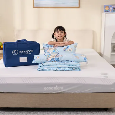 Bộ chăn gối đi học Nunu Petit Little World 5CT - Ảnh 10
