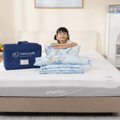 Bộ chăn gối đi học Nunu Petit Little World 5CT - Ảnh 10