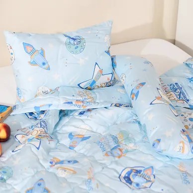 Bộ chăn gối đi học Nunu Petit Little World 5CT - Ảnh 7